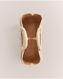 Trenery - Kalin Leather Small Tote in Tahini