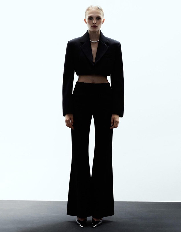 M.N.G - Wool Cropped Suit Jacket