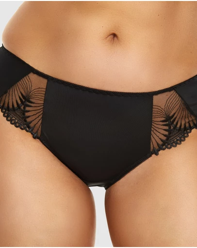 Nessa - Selena High Waist Full Cut Brief with Embroidery