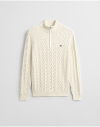 Gant - Cotton Cable Half-Zip Knit