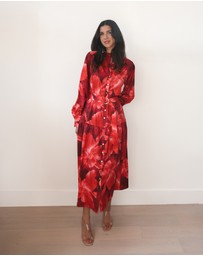 Esther & Co - Zirella Dress - Red Floral