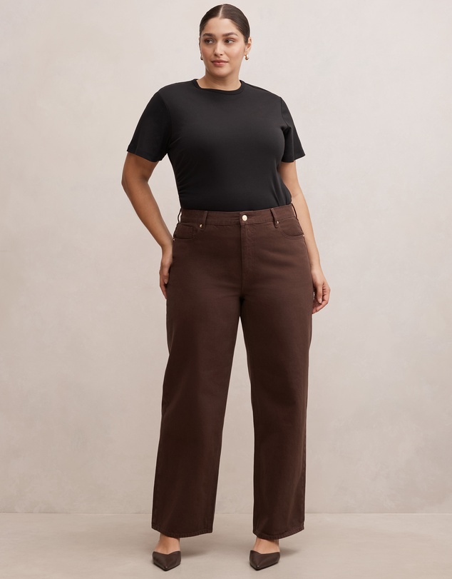 Forever New Curve - Gia Curve High Rise Wide Leg Jeans