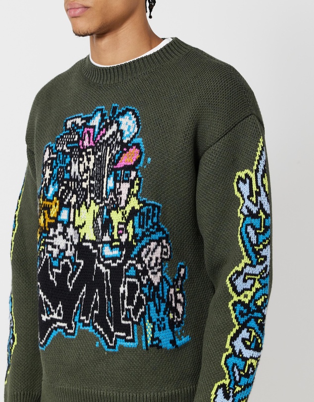 Off-White - Graff Pupp Chunky Knit Crewneck Jumper