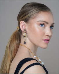 Meshca - Trapeze Midnights Earrings