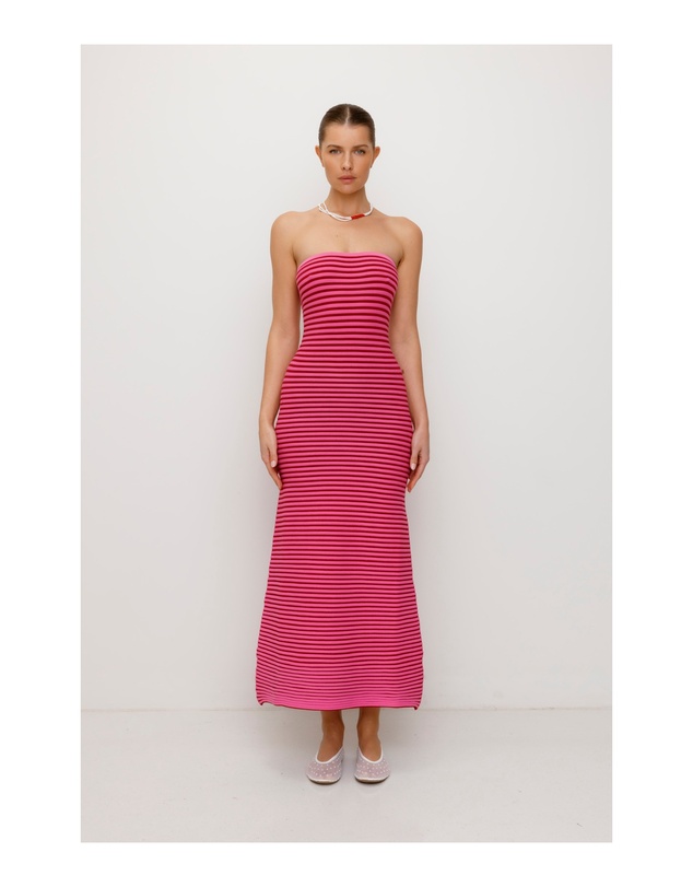 The Wolf Gang - Sunmor Knit Maxi Dress - Candy