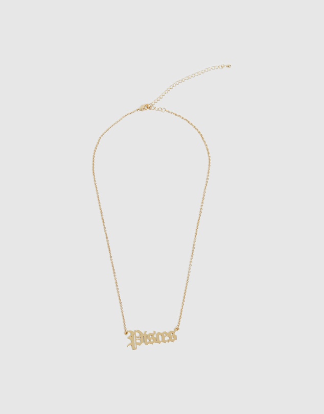 Alice In The Eve - 14k Gold Pisces Star Sign Necklace