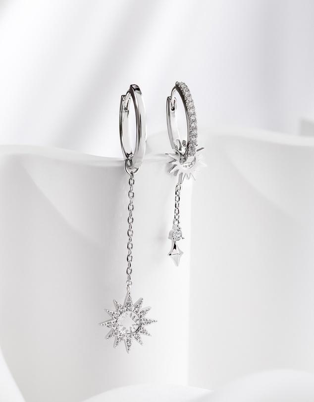 Wanderlust + Co - Sunlit Drop Silver Earrings