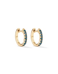 Michael Hill - London Blue Topaz Huggie Hoop Earrings in 10kt Yellow gold