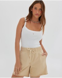 Toast Society - Jersey Raw Hem Short
