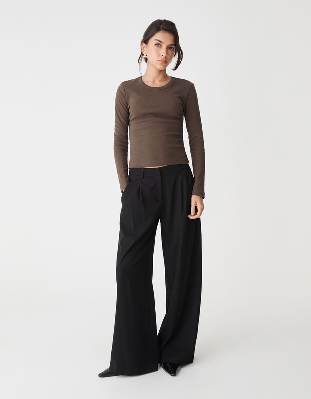Forcast - Devon Long Sleeve Rib Tee