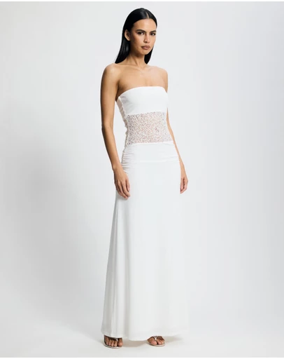 Lover - Raven Contrast Net Maxi Dress