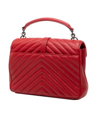 Pre-Loved by Azura Reborn - Pre-Loved Medium Quilted Chevron Sheepskin College Satchel