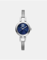 DKNY - Milanese Silver 26mm Blue Dial Womens Watch