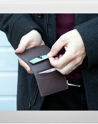 DENTS - RFID Pebble Grain Leather Credit Card Holder Minimalist