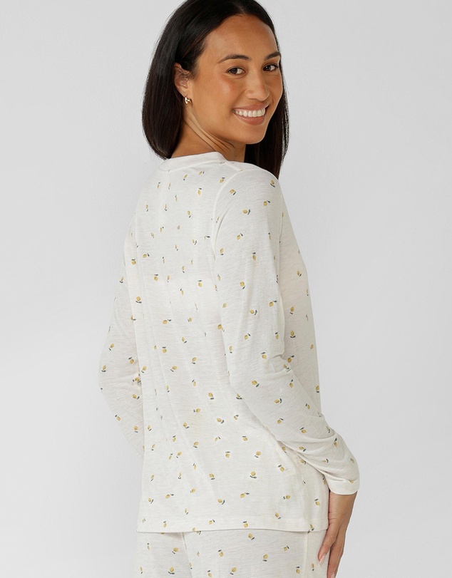 Lorna Jane - Sweet Citrus Long Sleeve Lounge T-Shirt