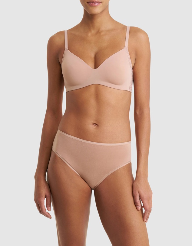 Natori - Pretty Smooth Padded Wirefree T-Shirt Bra With Lace