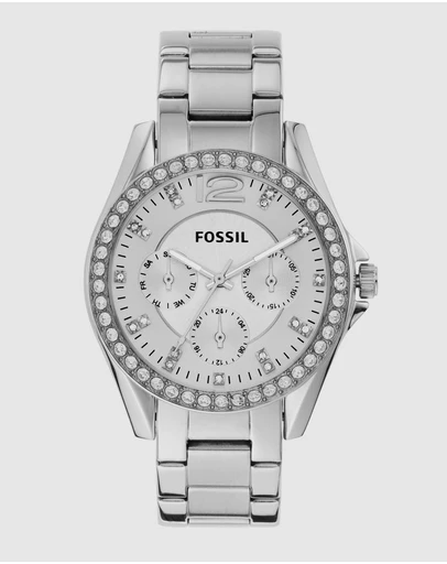 Fossil - Riley Silver-Tone Analogue Watch