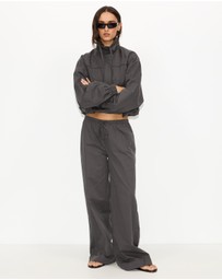 Dazie - Mist Drawstring Wide Leg Pants