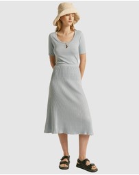 FRIEND of AUDREY - Santa Monica Lurex Midi Skirt