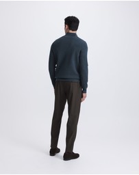 SABA - Franklin Quarter Zip Wool Knit Polo