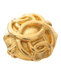 Pre-Loved by Azura Reborn - Pre-Loved Gold Plated Overlapping CC Round Clip On Earrings