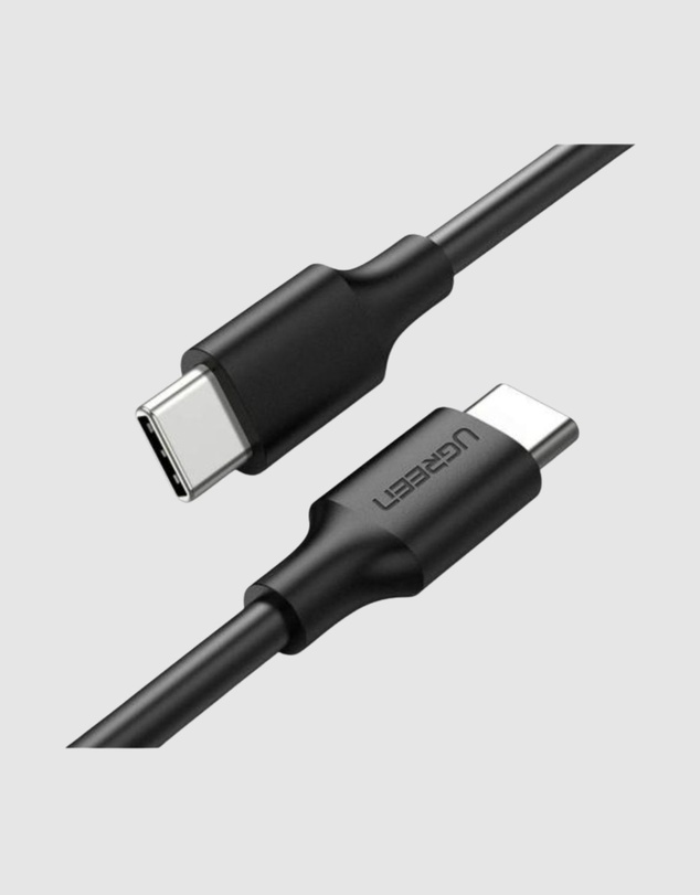 Ugreen - UGreen USB-C 2.0 Male to USB-C 2.0 Male Cable 1m Black 3A Fast Charging 480Mbps Data Transfer