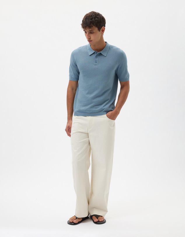 AERE - Organic Cotton Textured Polo