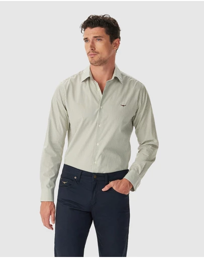 R.M.Williams - Sommers Poplin Stripe Shirt