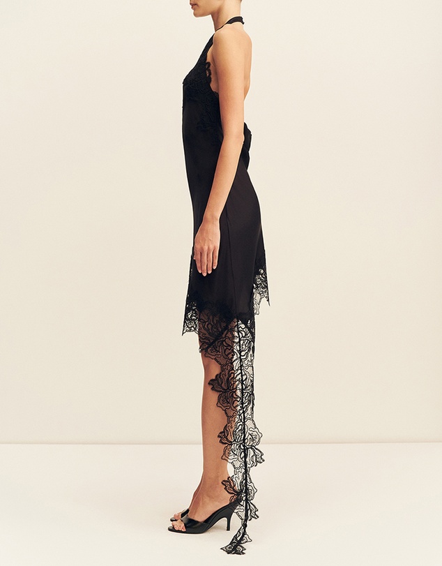 Shona Joy - Eniko Lace Asymmetrical Mini Dress