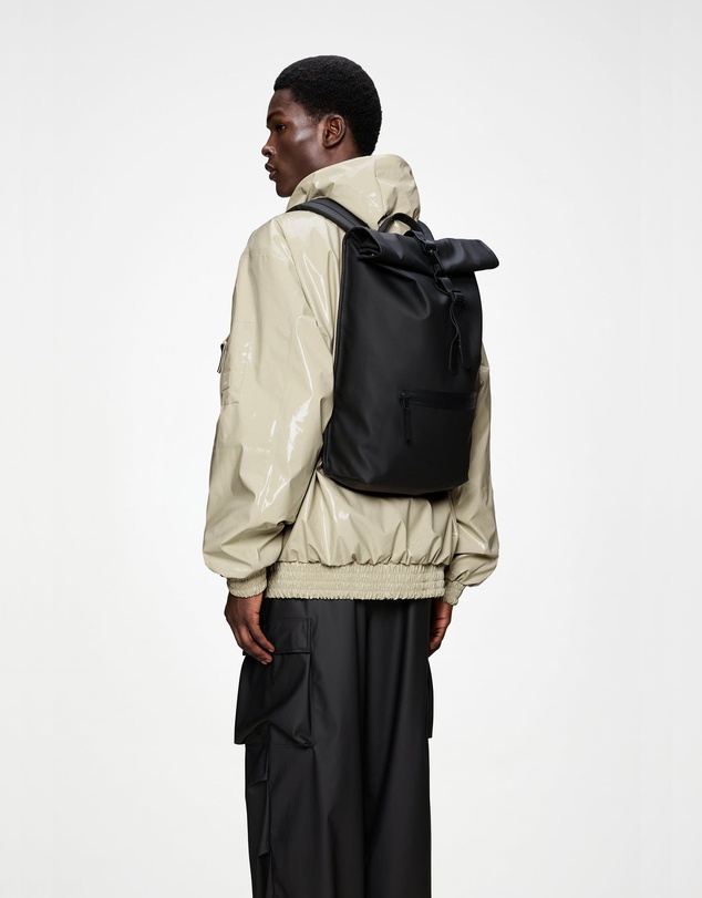 RAINS - Rolltop Rucksack Black