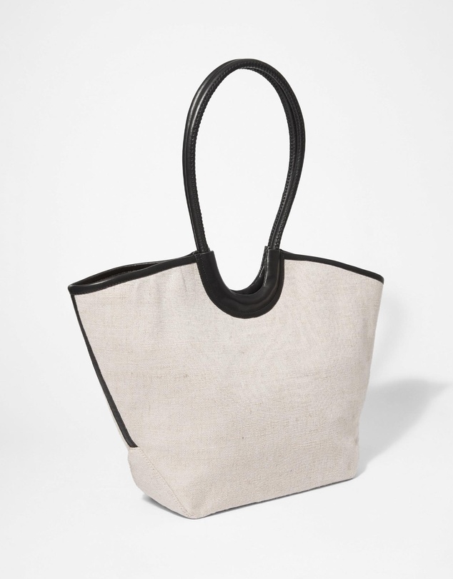 & Other Stories - Leather-Detailed Straw Tote Bag