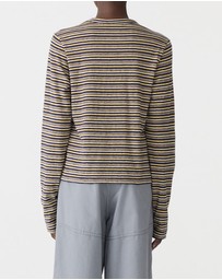 Bassike - Stripe Slim LS T-Shirt