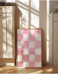 Olive et Oriel - Pinkchecks by Treechild Art Print