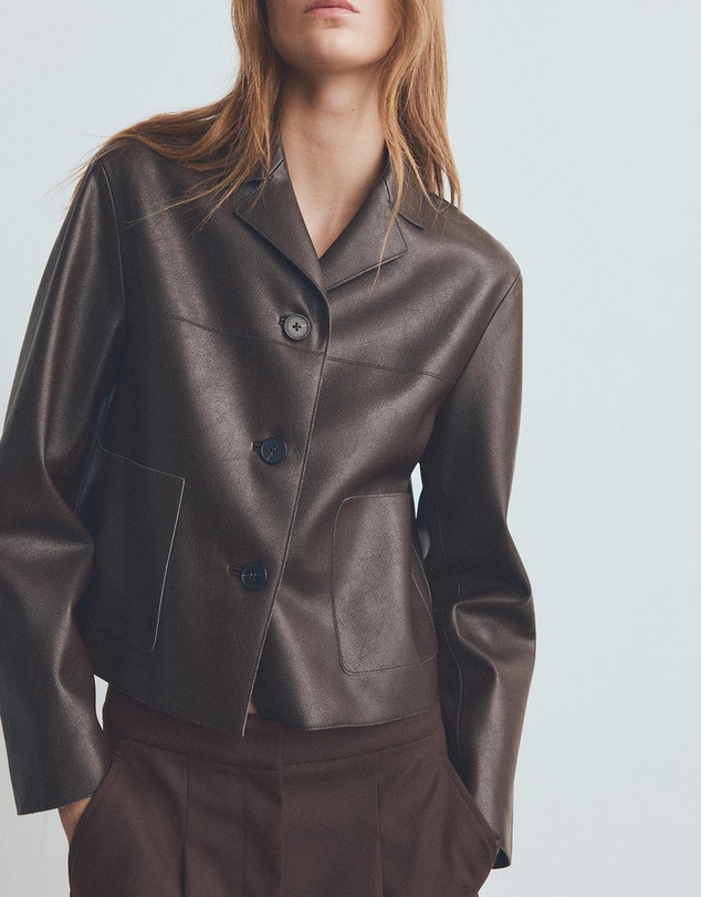 M.N.G - Faux-Leather Jacket With Pockets