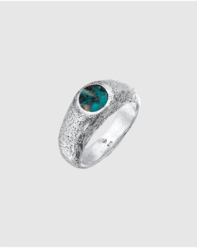 Haze & Glory - ICONIC EXCLUSIVE - Deap Sea Signet Ring in Oxidised 925 Silver