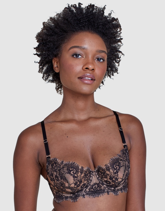 Skarlett Blue - Entice Wired Sheer Lace Balconette Bra