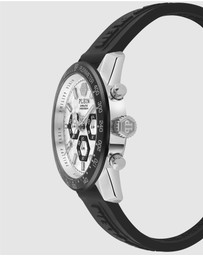 Philipp Plein - Pleinmeter - 44mm Silver Dial and Black Silicone Strap