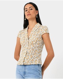 Forcast - Roxanne Floral Cap Sleeve Top