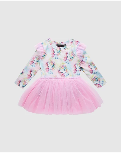 Rock Your Baby - Unicorn Pony Circus Frill Bodysuit Dress