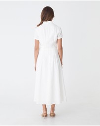 Forcast - Sophie Pleat Waist Linen Dress