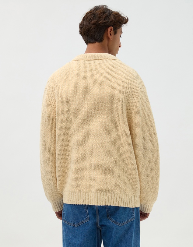 AERE - Oversized Open Collar Knit Polo