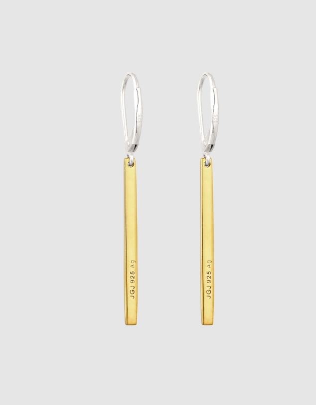 Elli Jewelry - Earrings Women Ear Hanger 925 Sterling Silver Bicolor