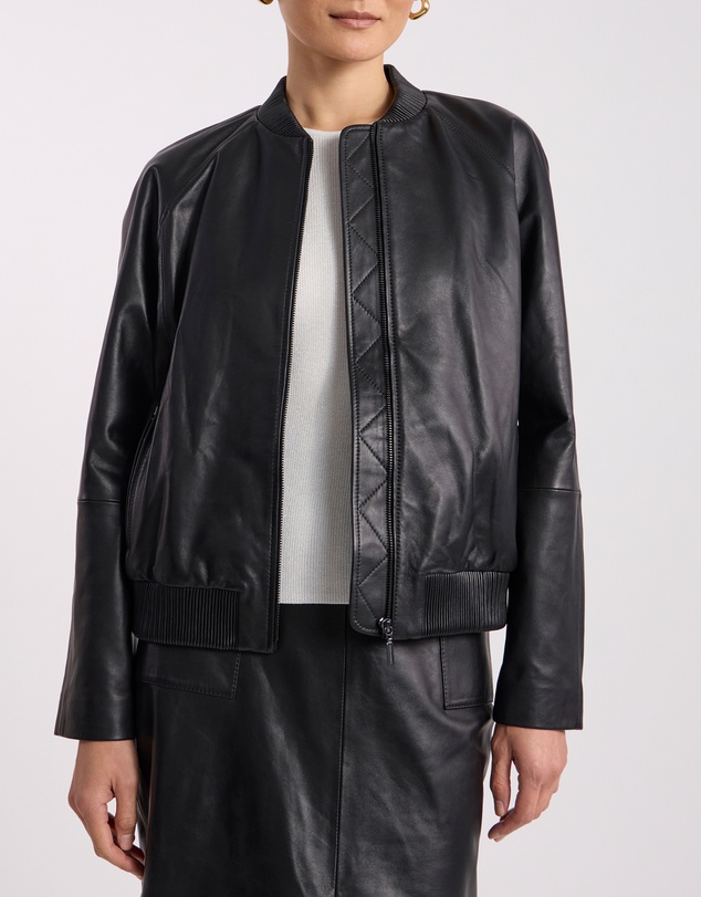 David Lawrence - Ellen Leather Bomber Jacket