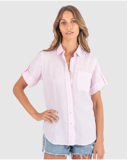 CAMIXA - FEBE Short Sleeve Linen shirt