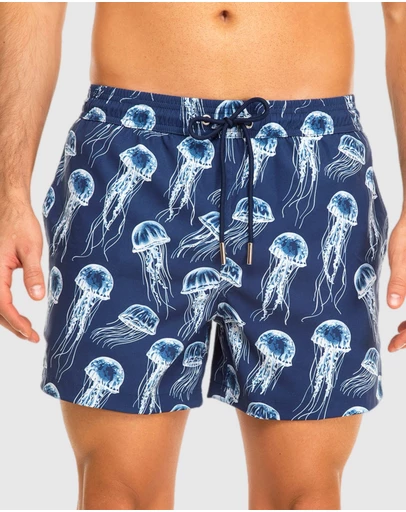 Tolu Australia - Boardshorts with Blue Jellyfish