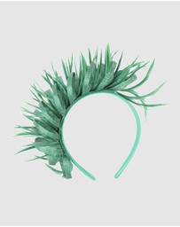 Max Alexander - Green Sinamay Fascinator Headband