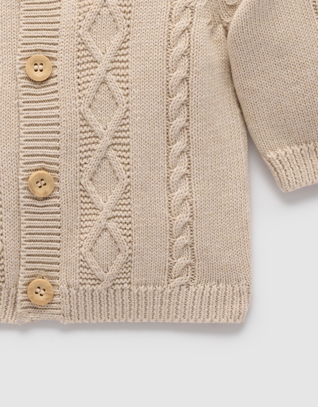 Purebaby - Cable Cardigan -Kids-Babies