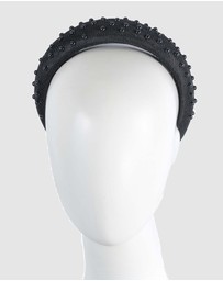 Max Alexander - Black Sinamay Racing Fascinator Headband