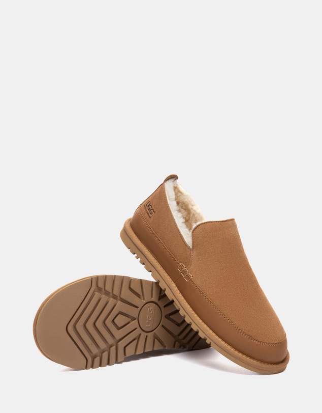 EVERAU - Australian Shepherd Ugg Frozark Cow Suede Upper Loafer Oxfords Flats
