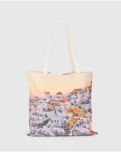 Remy Gerega - Santorini Cotton Tote Bag